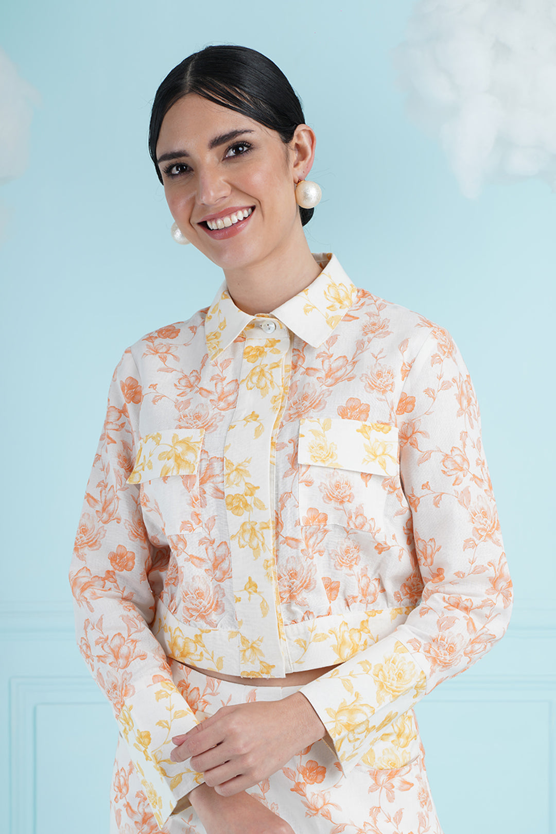 Bithali Top- Yellow And Orange