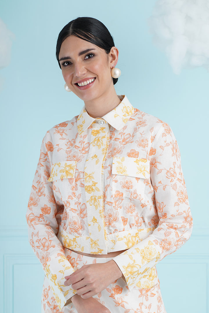 Bithali Top- Yellow And Orange