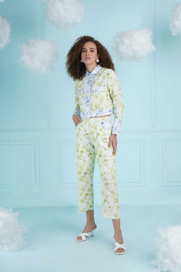 Bithali  Top- Green And Blue