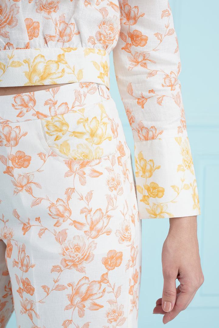 Bithali Pants- Yellow And Orange