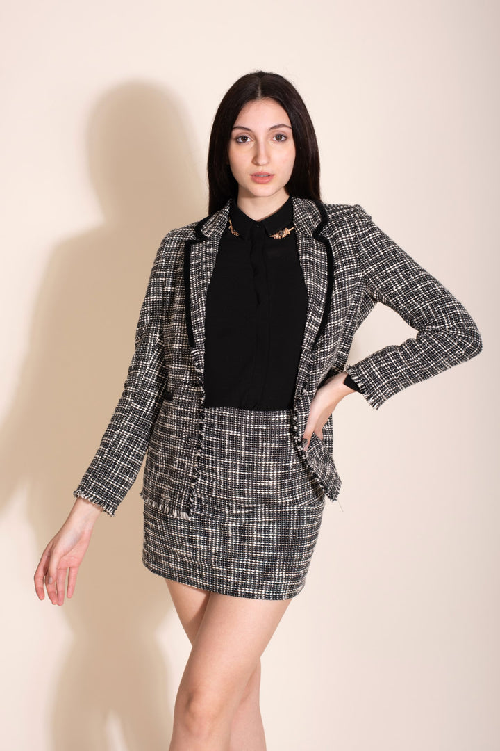 Nayan Blazer- Black And White