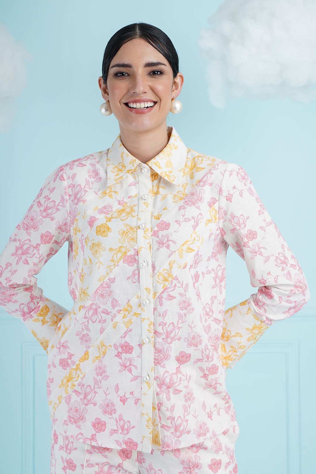 Hisani Top - Yellow And Pink