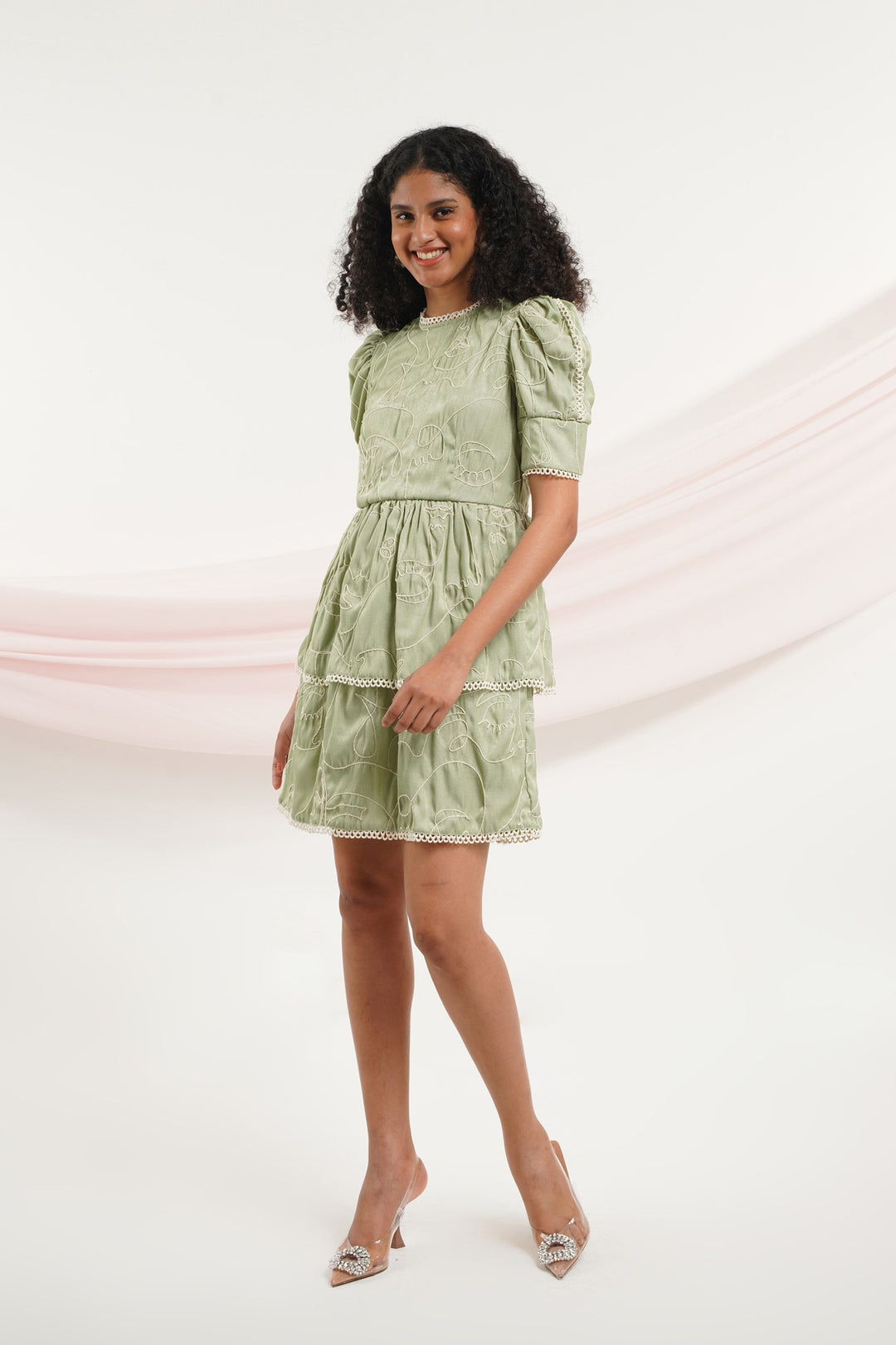 Fantastic Dress - Pistachio Faces