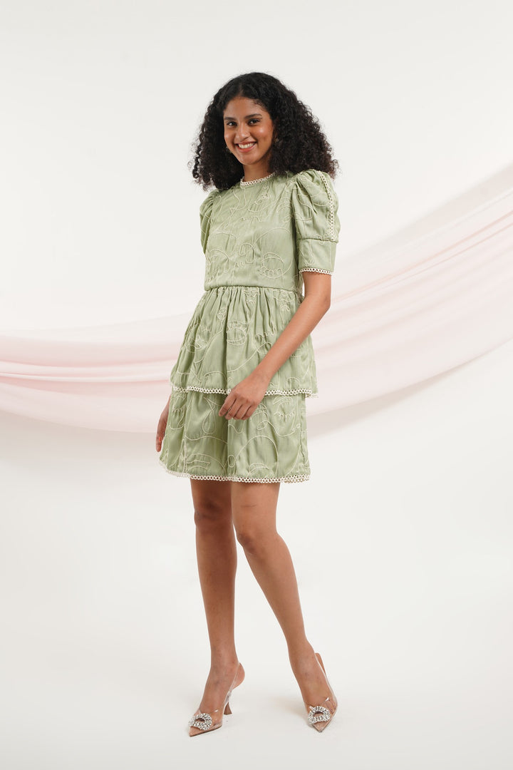 Fantastic Dress - Pistachio Faces