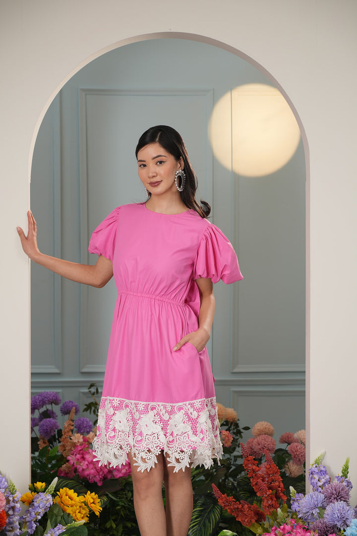 Benji Dress- Bubblegum