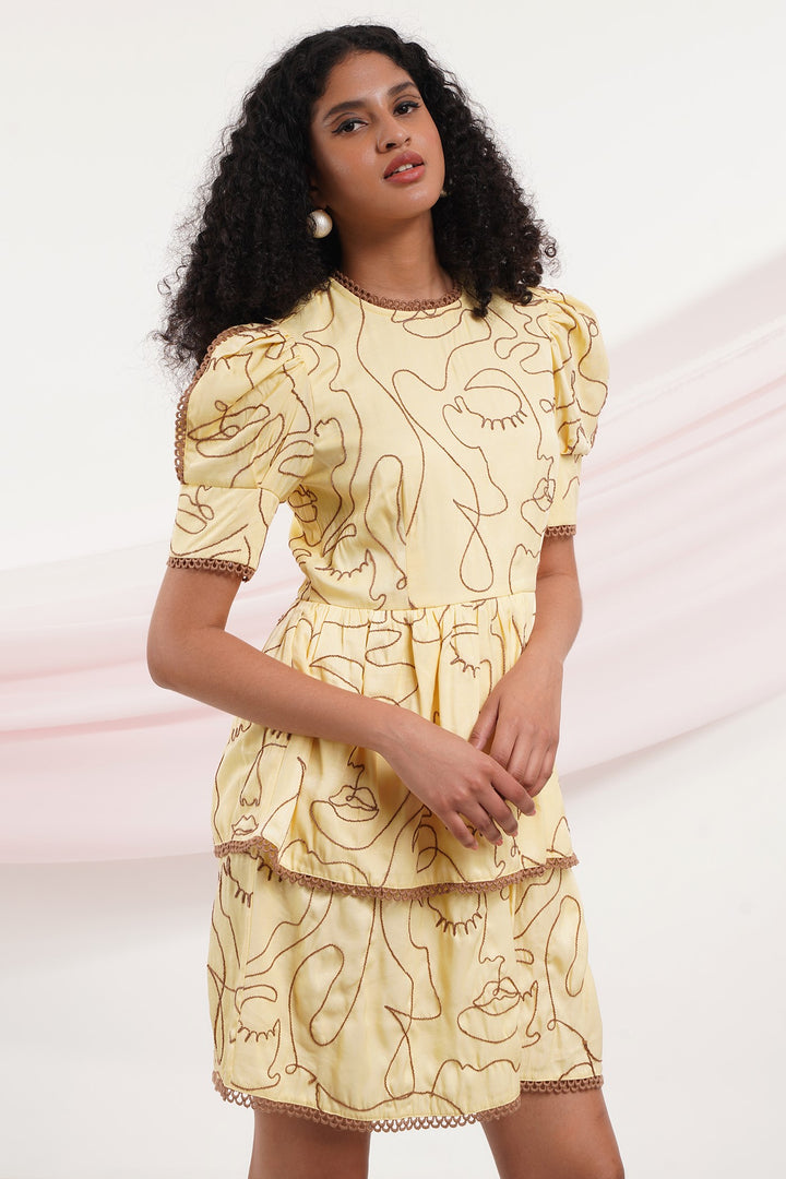 Fantastic Dress - Yellow Faces