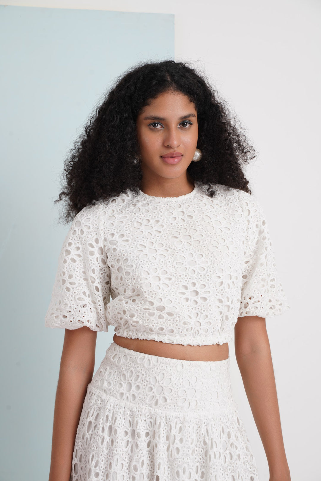 Hats Off Top- White Floral Lace