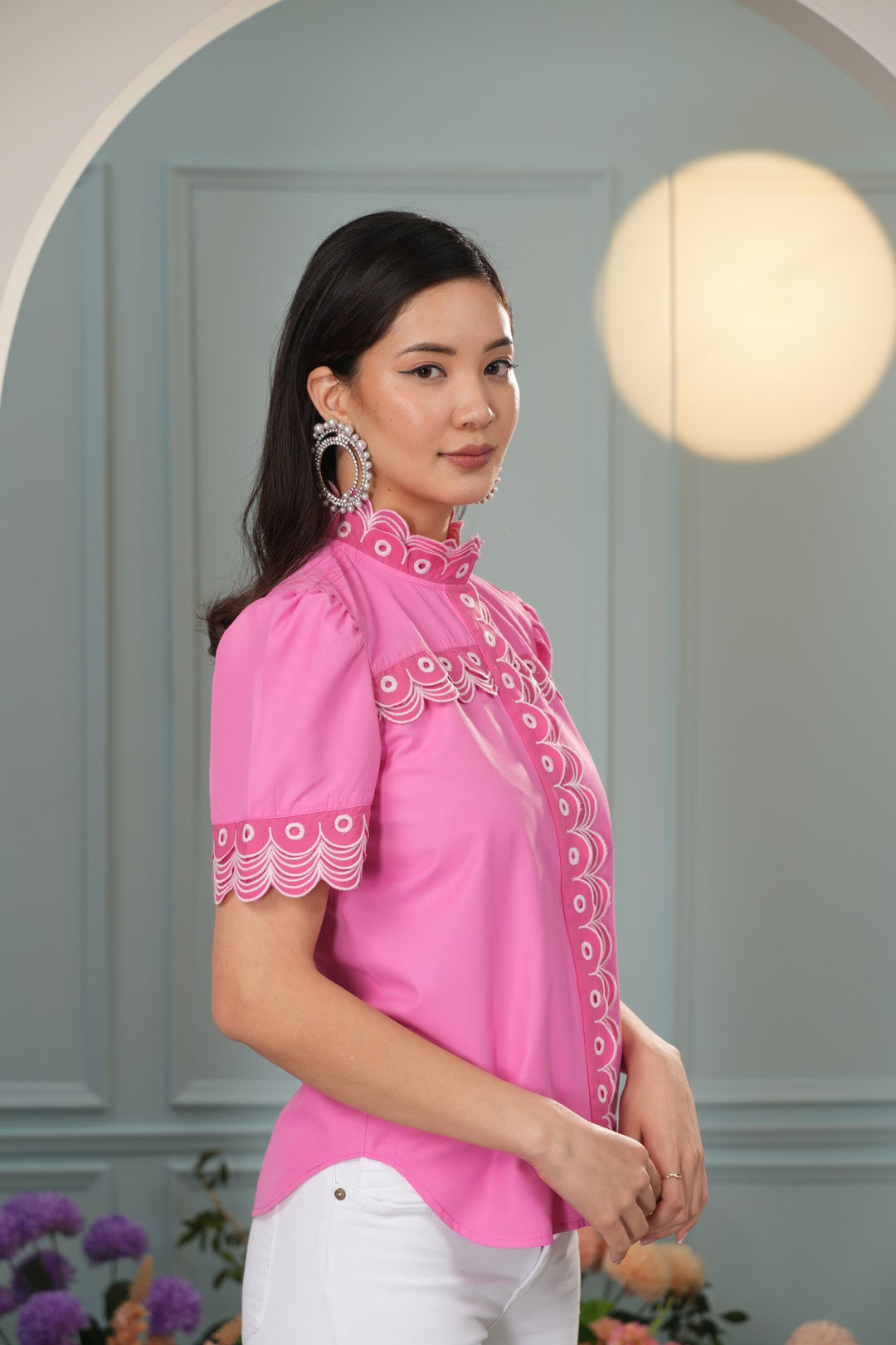 Dilly Dally Top- Bubble Gum