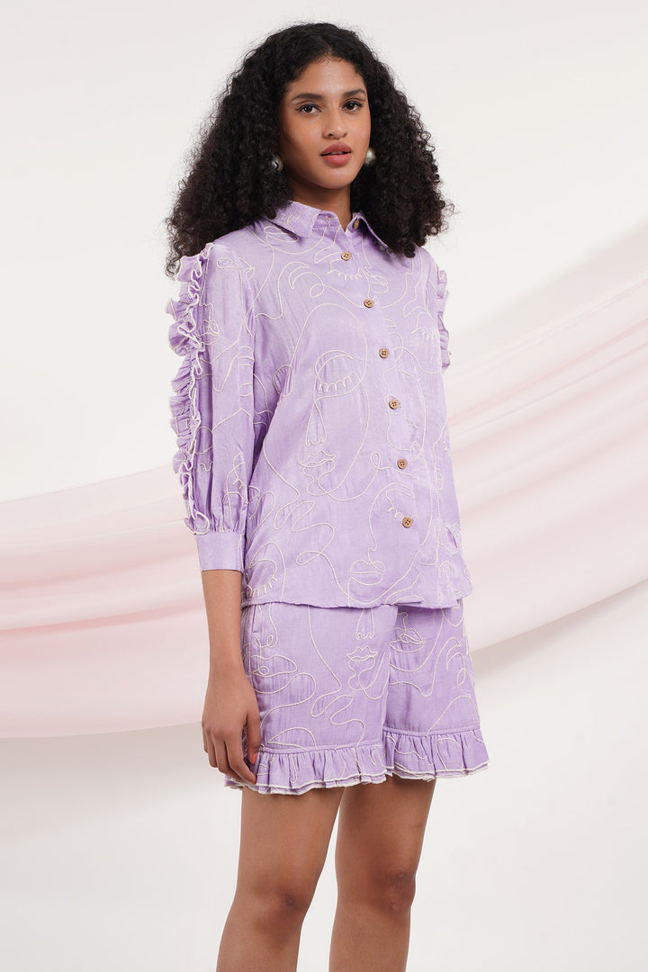 Head Over Heels Top- Faces Lavender