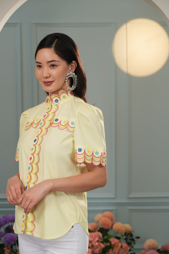 Dilly Dally Top- Yellow