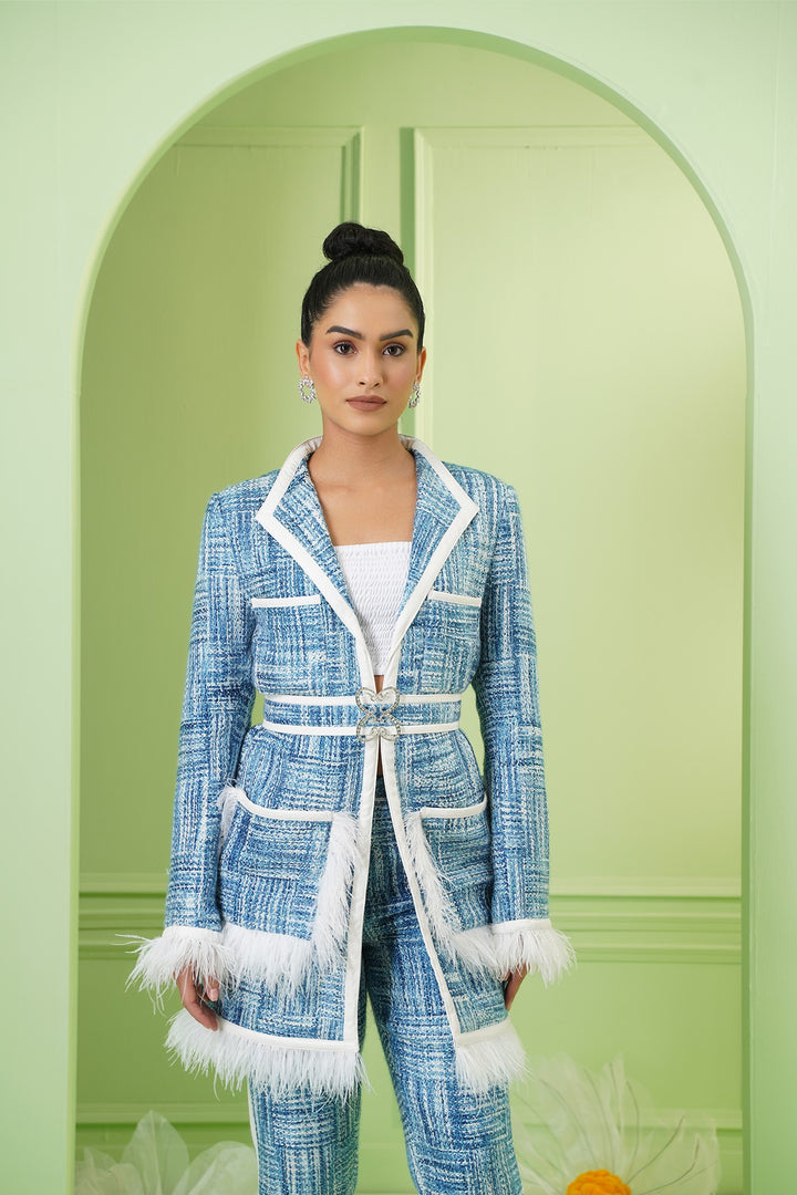 Watch Me Coat  - Blue