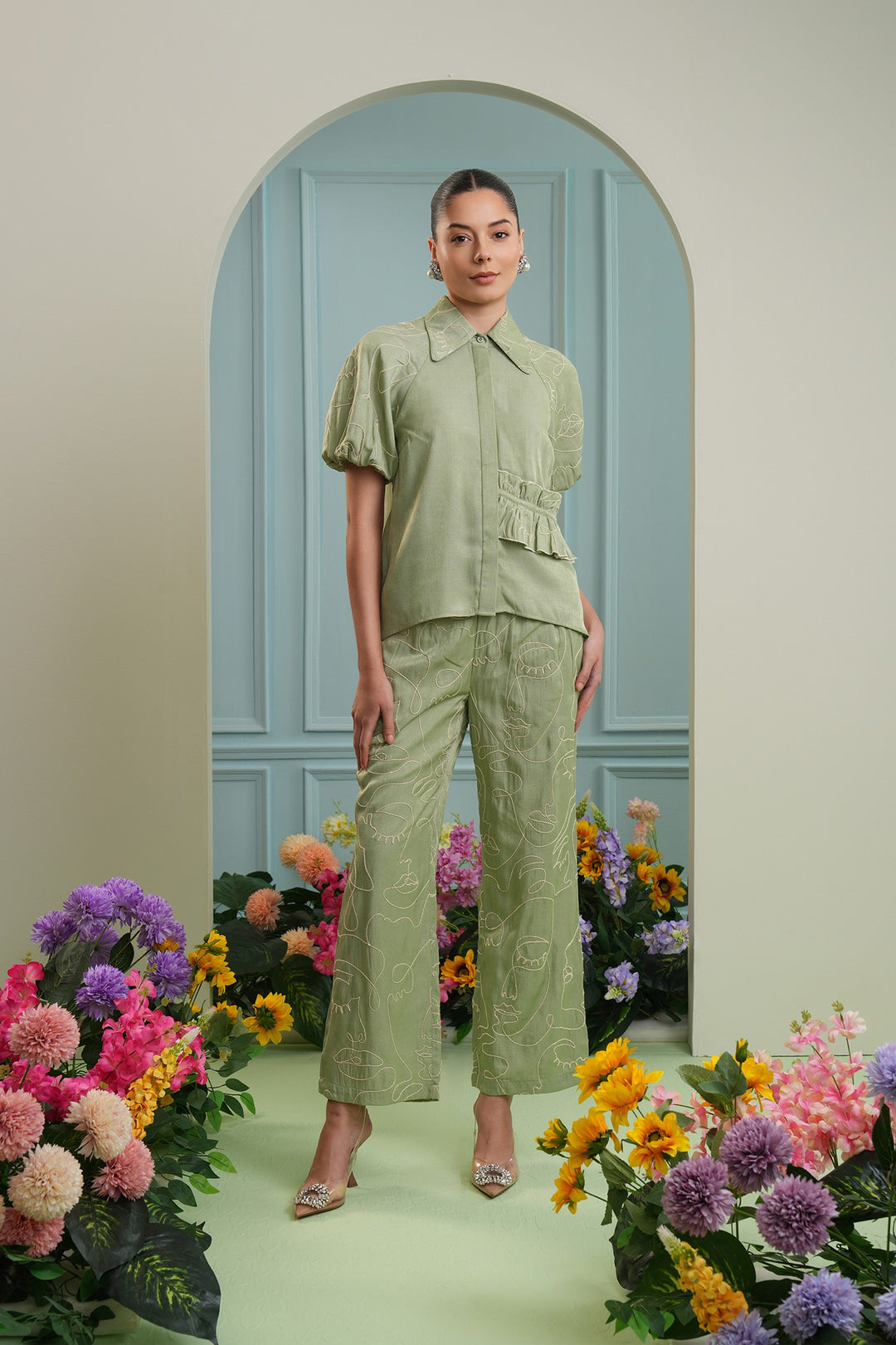 Mars pants-pistachio