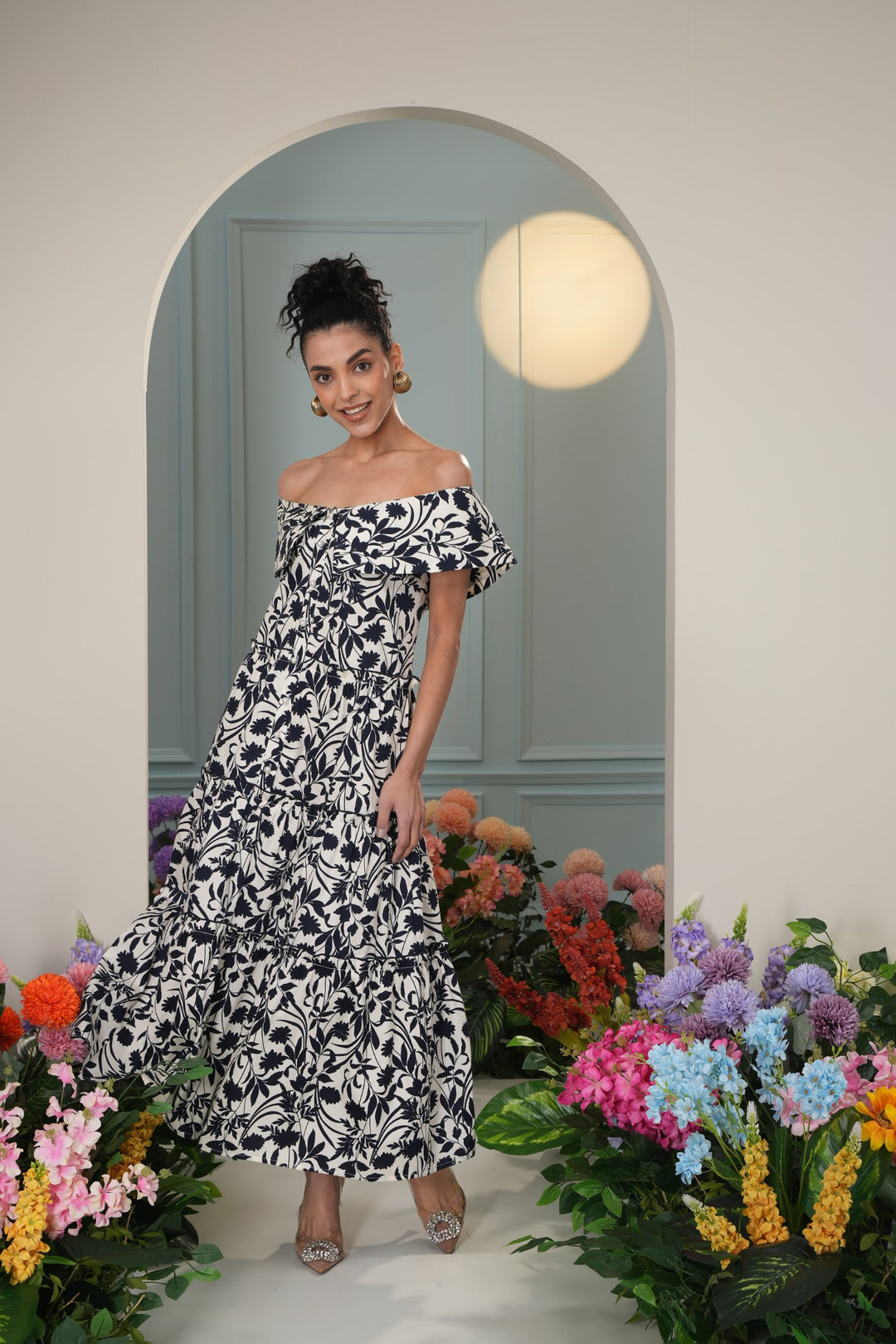 Gift Dress- Navy Flower