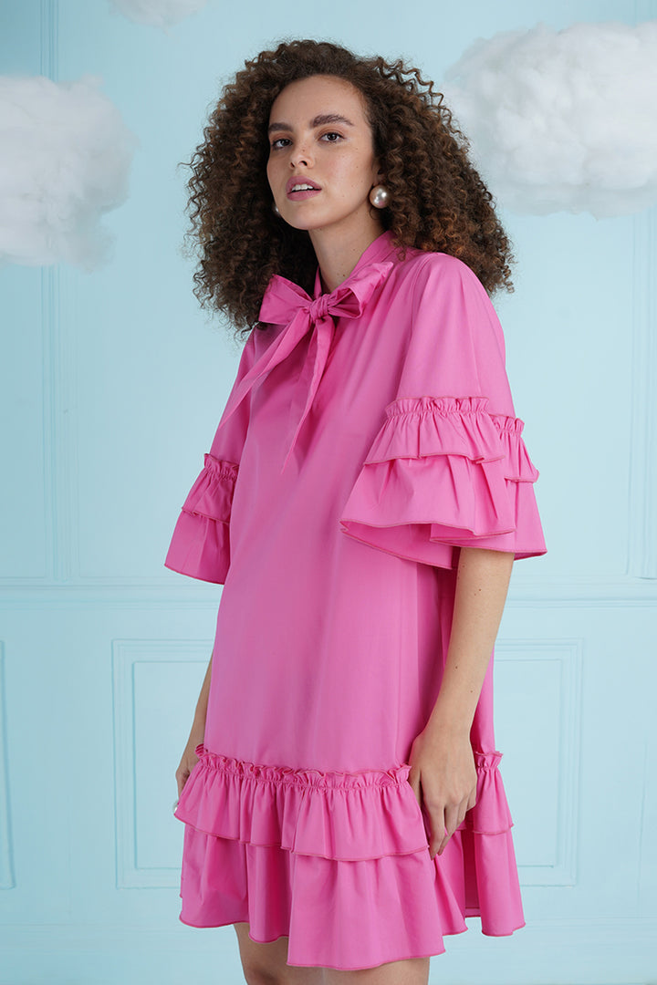 Cha Cha Cha Dress - Bubble Gum Pink