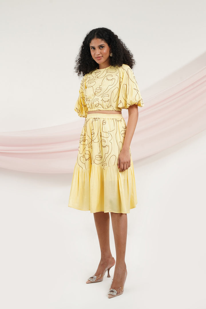 I Do Top- Faces Yellow