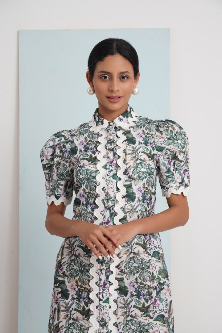 Boss It Up Dress- Jungle