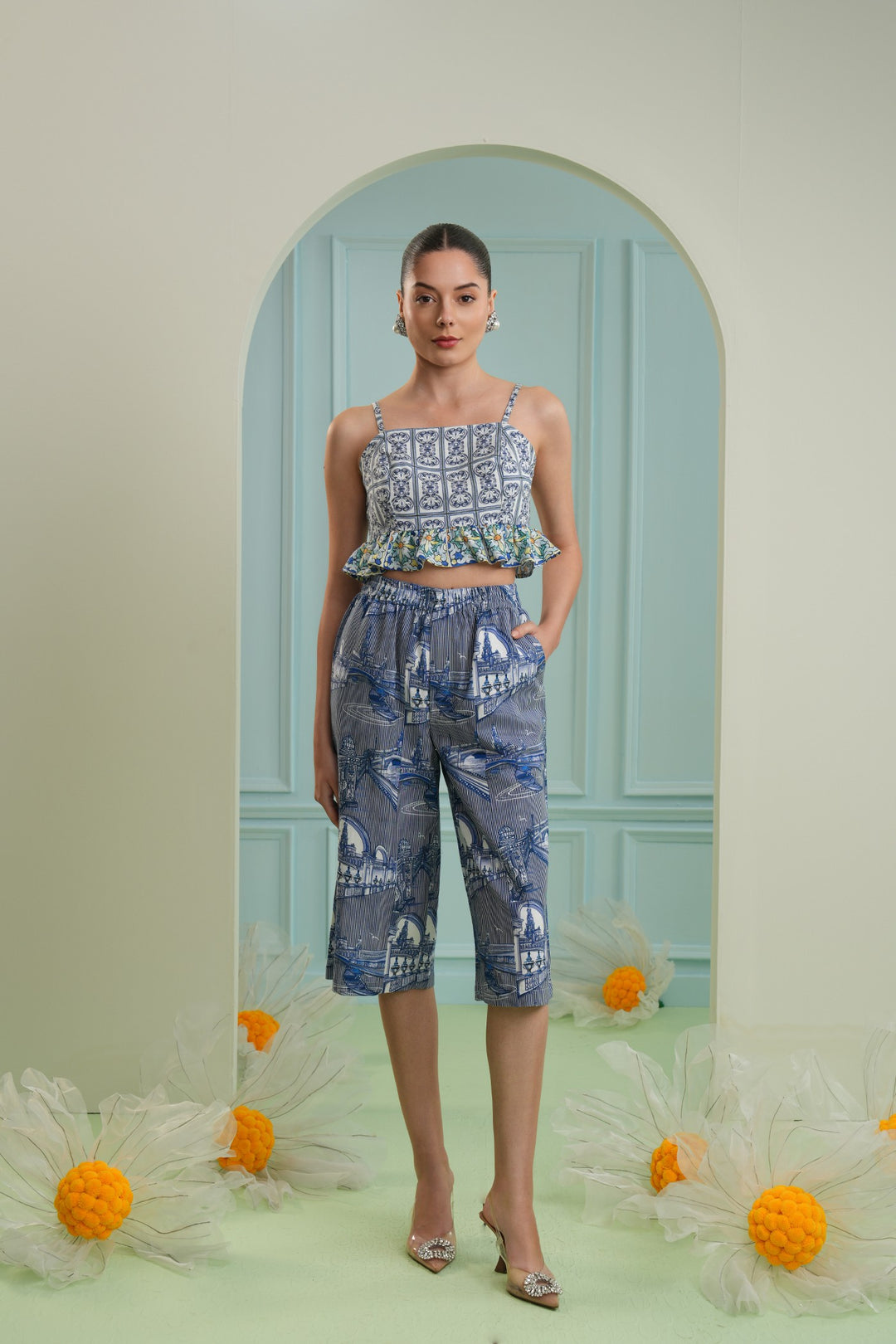 Spanish steps pants- mosaic