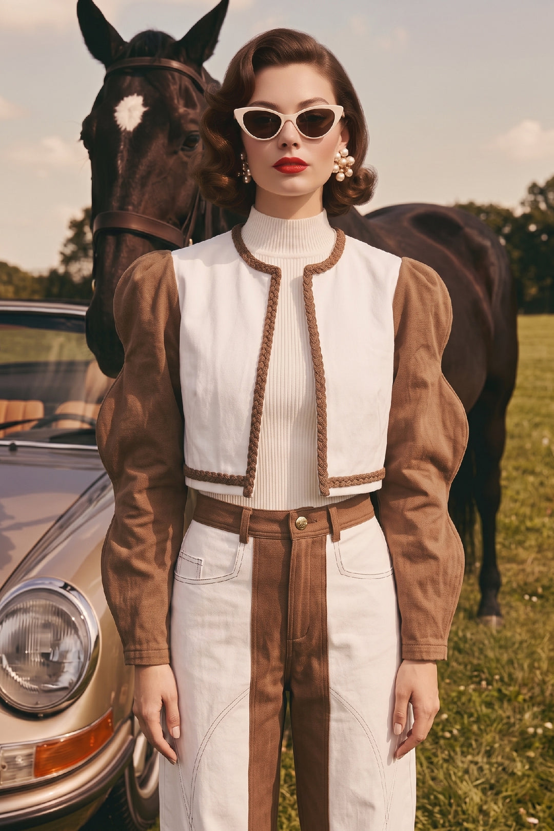 zee zee top - brown