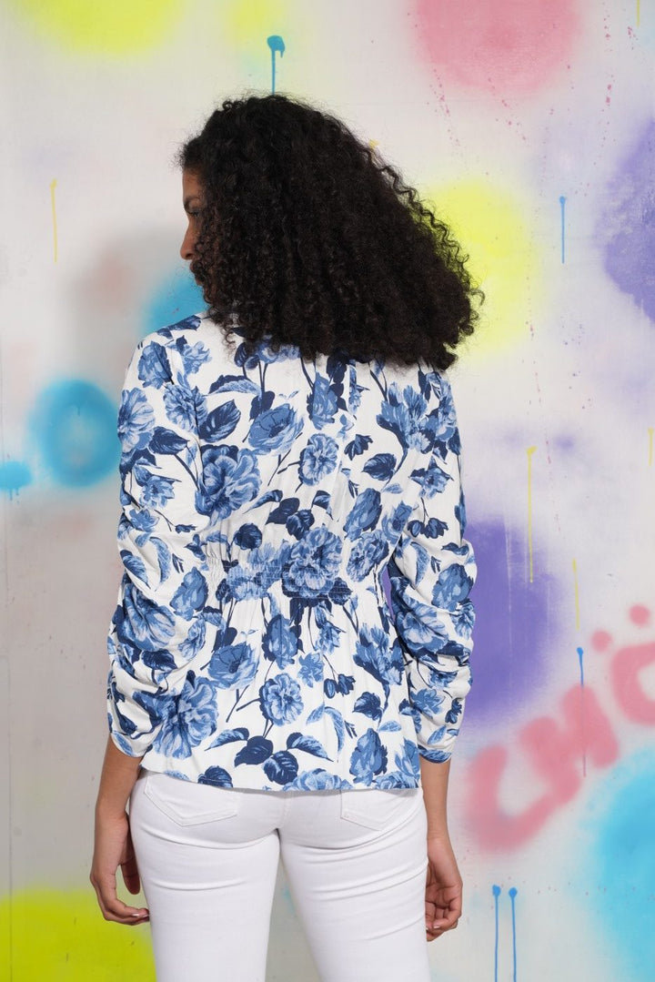 Chase Top- Blue Roses