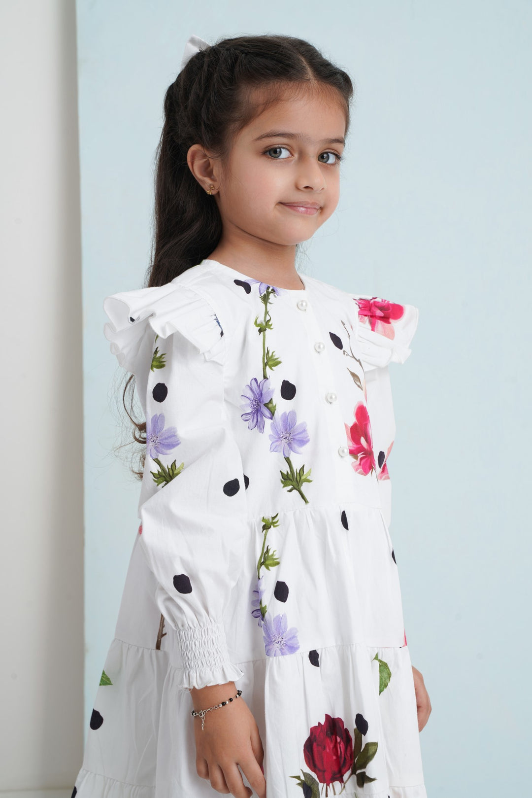 Sunshine Dress Kids - Polka Flower