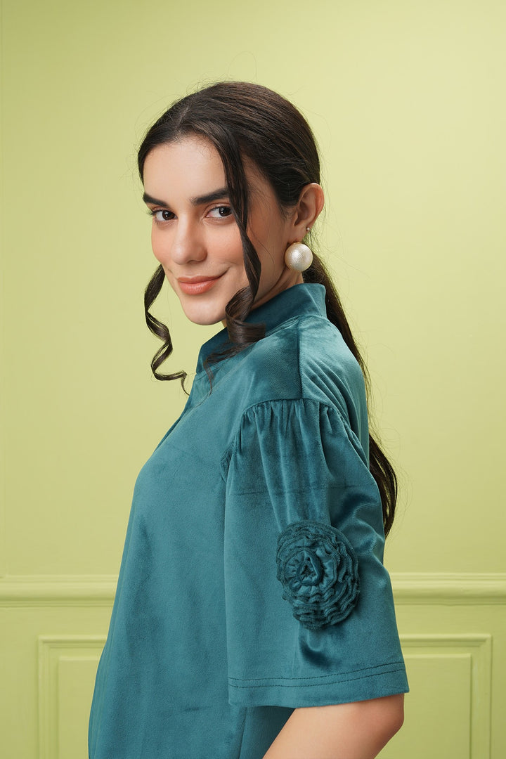 Le Mer Top Jacket Teal