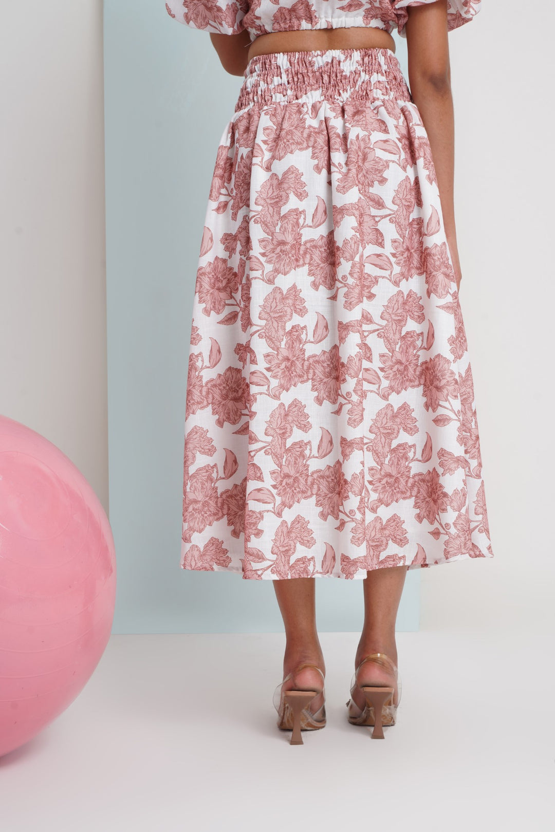 Hats Off Skirt- Brown Flower