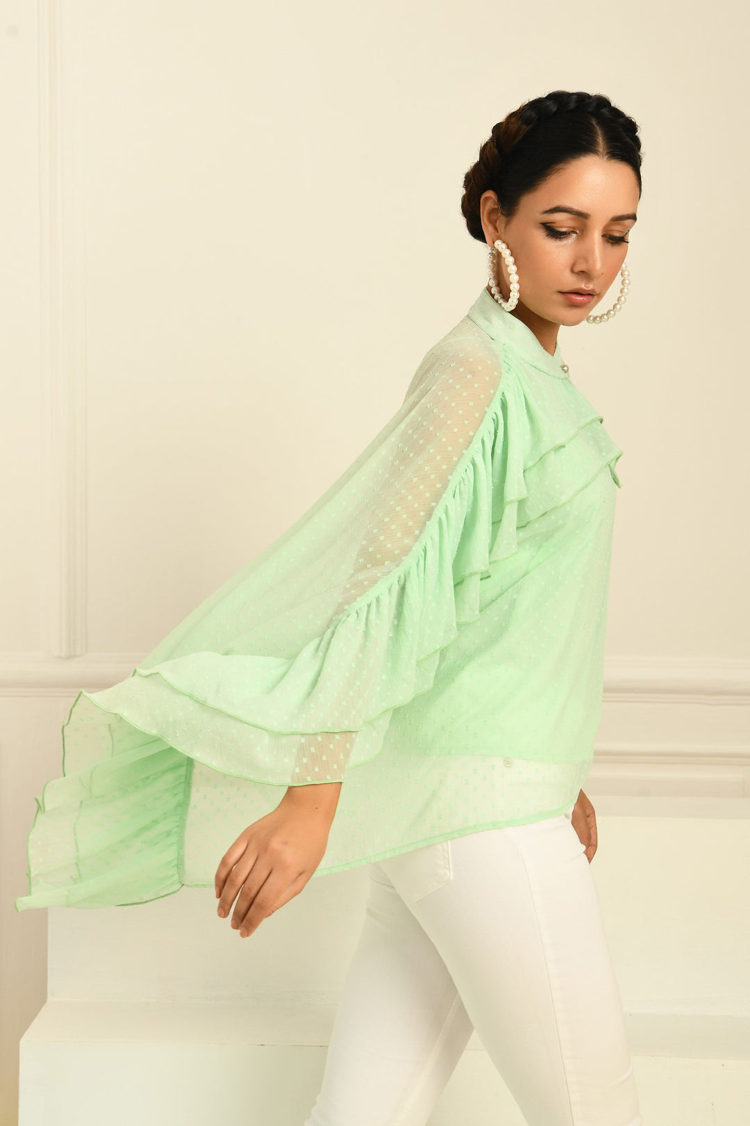 Demi Top -Lime Green