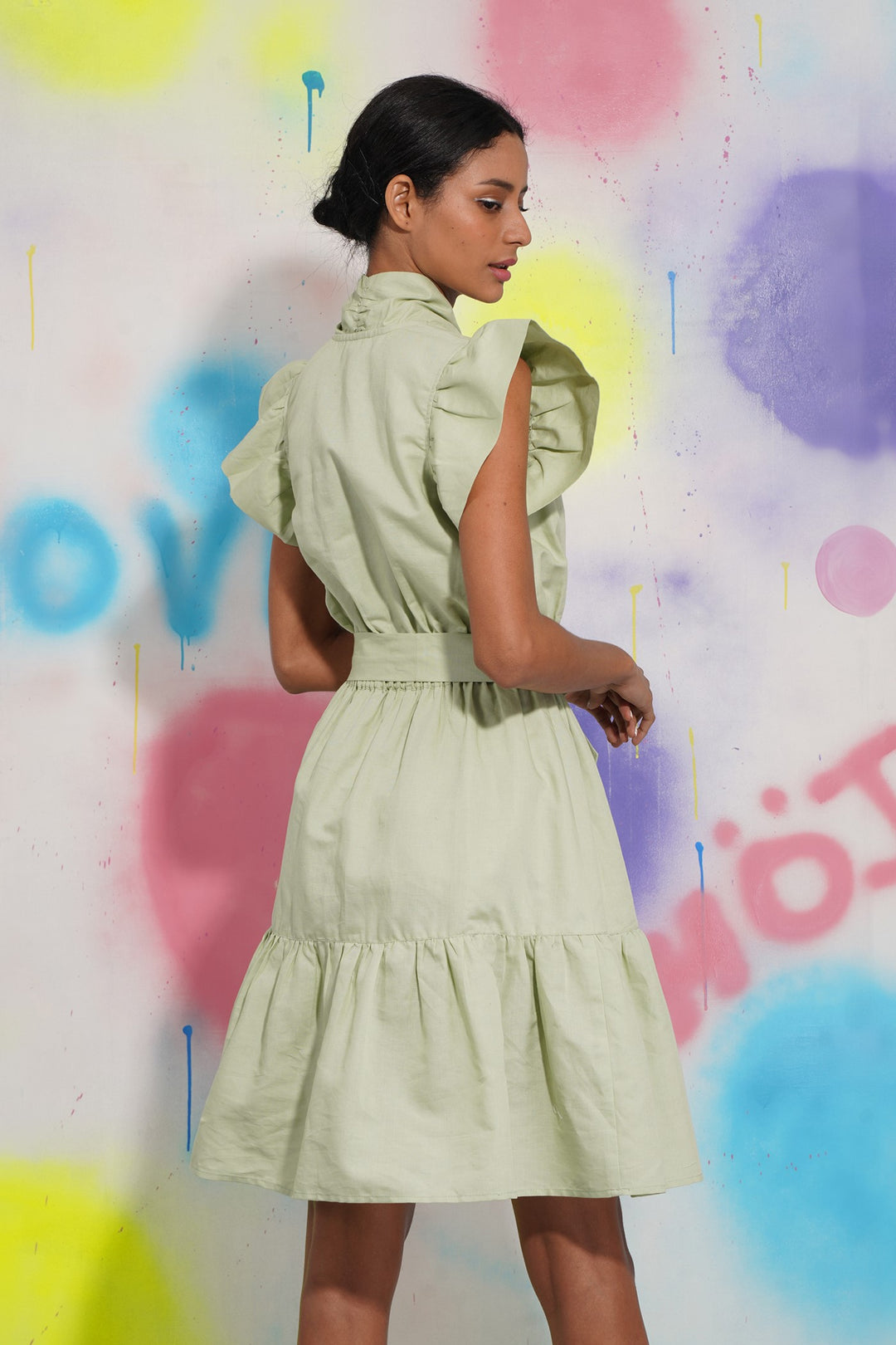 Hanging Out Dress- Pistachio