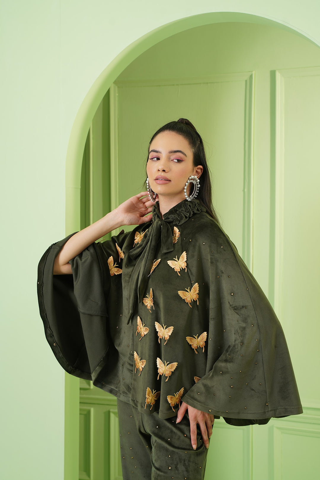 Ethi Cape - Olive Green