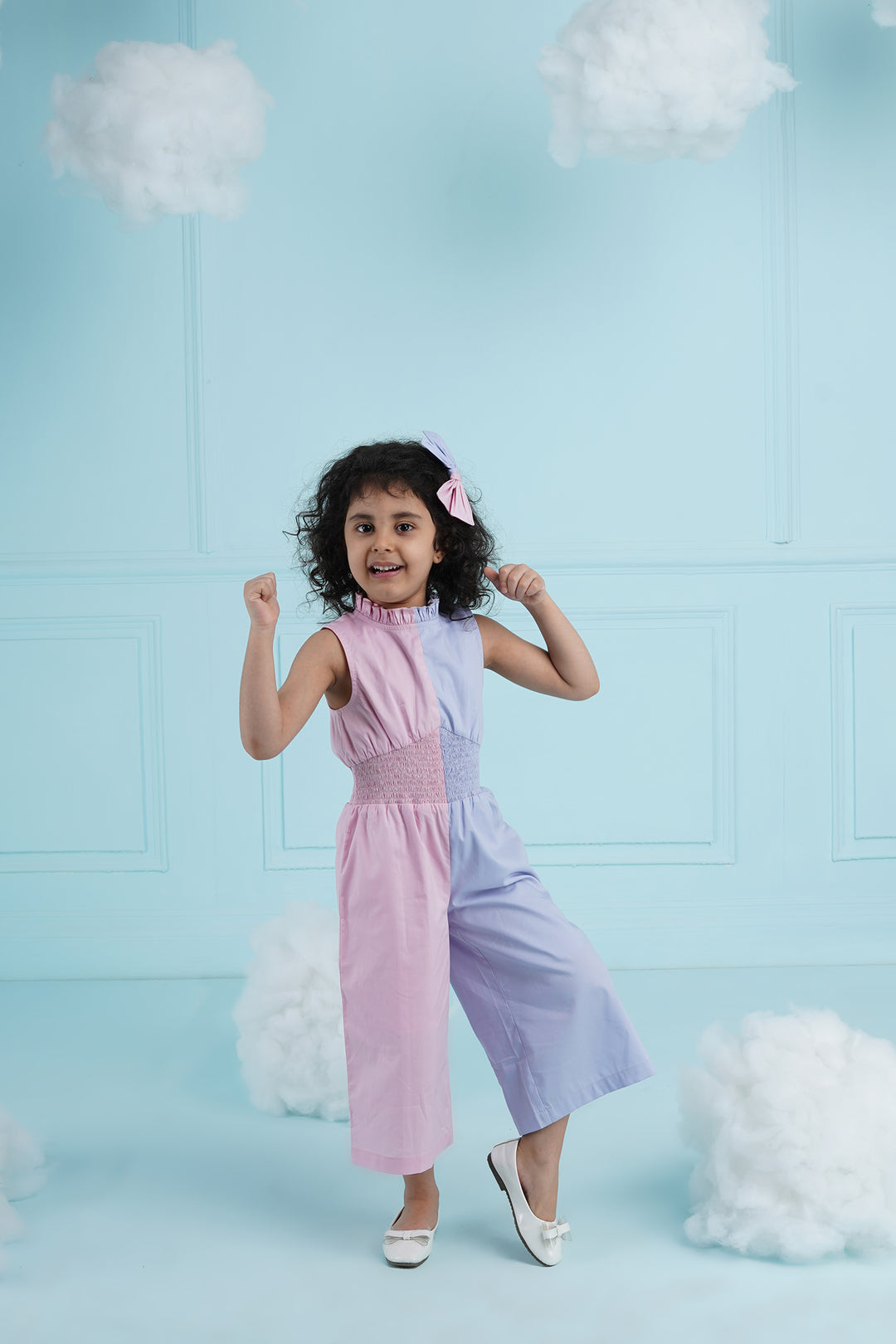 Sim Sim - Kids Jumpsuit- Baby Pink And Lilac