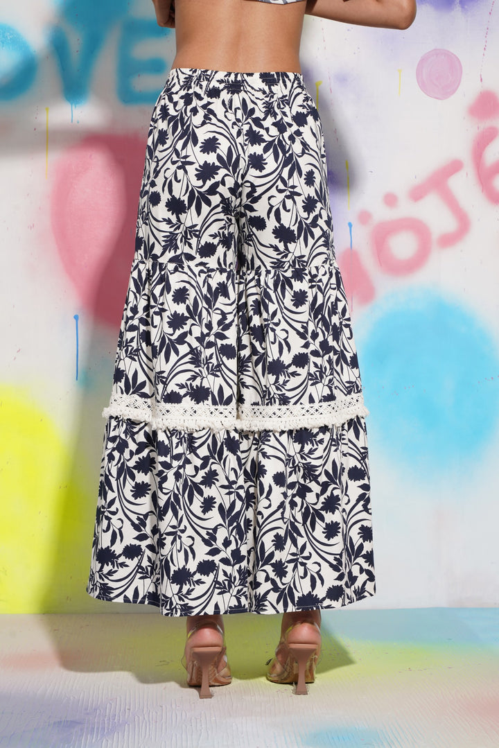 Moving On Pants-Navy Floral