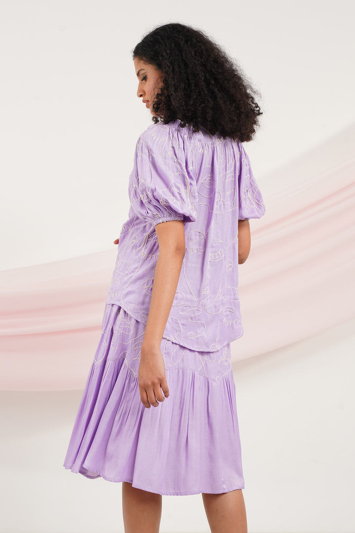 Tip Top Top - Faces Lilac