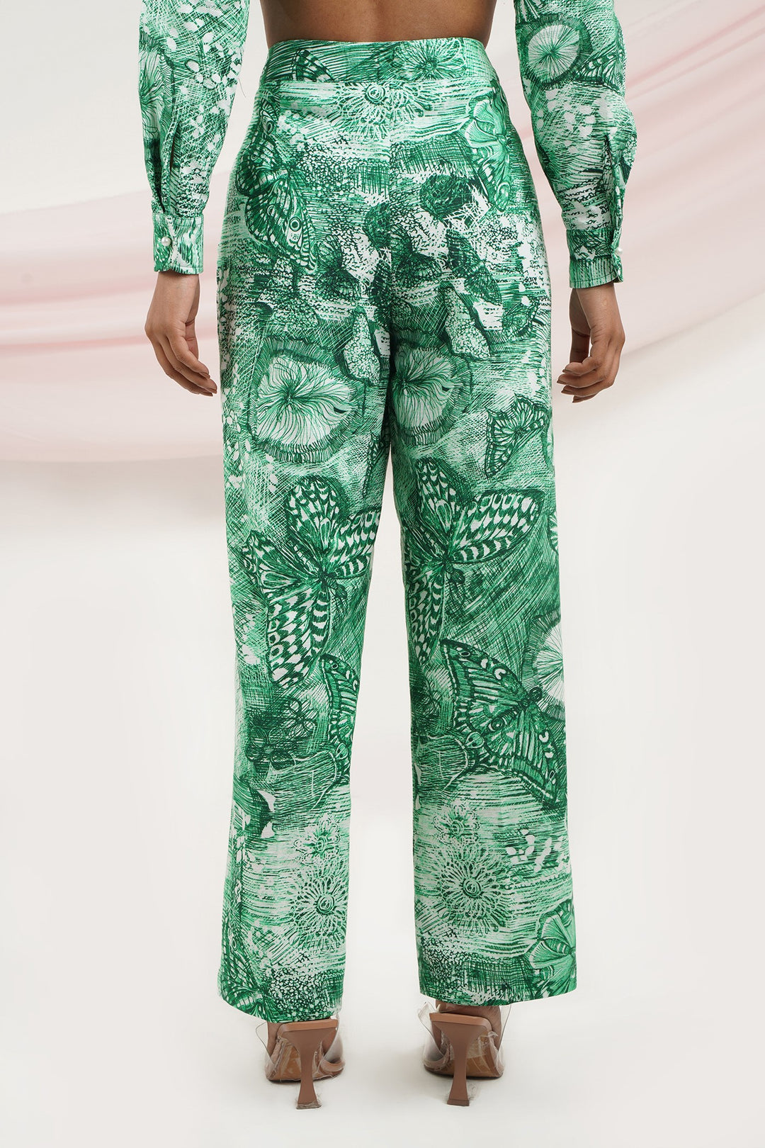 Wing It Pants- Green Butterfly
