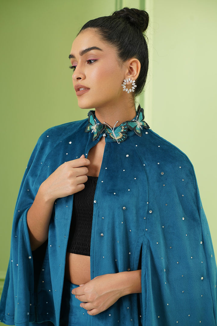 Baker Cape - Teal Blue