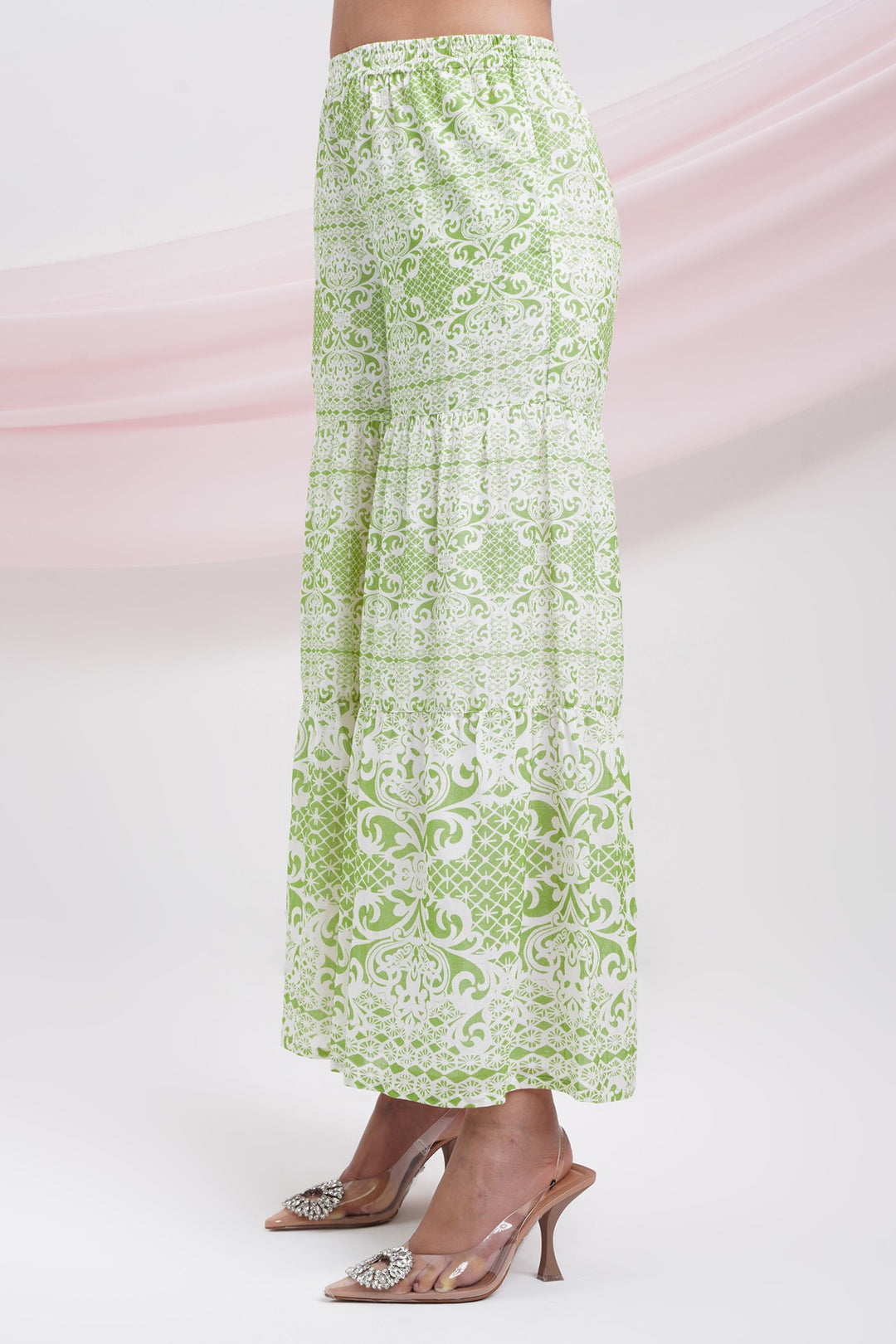 Moving On Pants-Green Lace