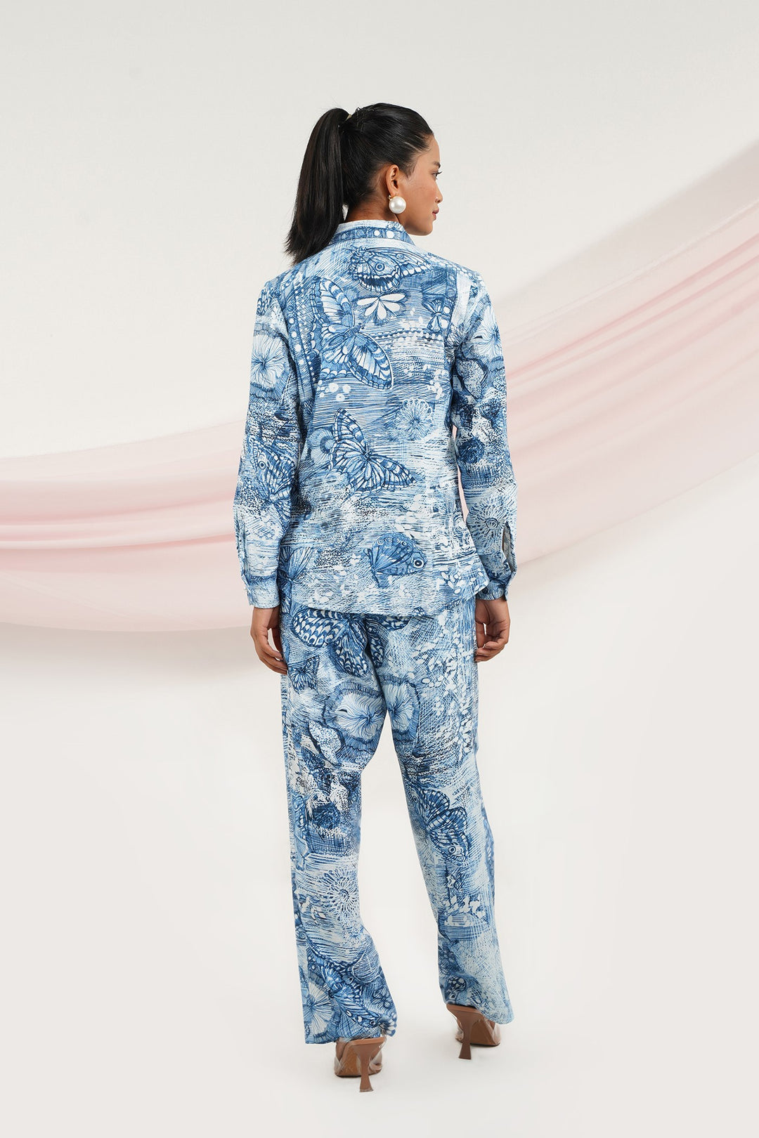 Wing It Top- Blue Butterfly