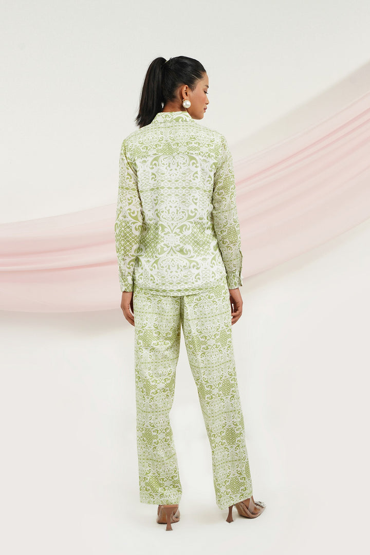 Wing It Top- Green Lace