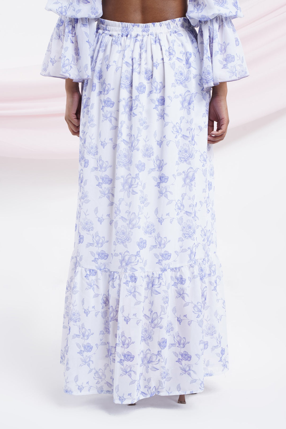 Taki Taki Skirt- Blue Roses