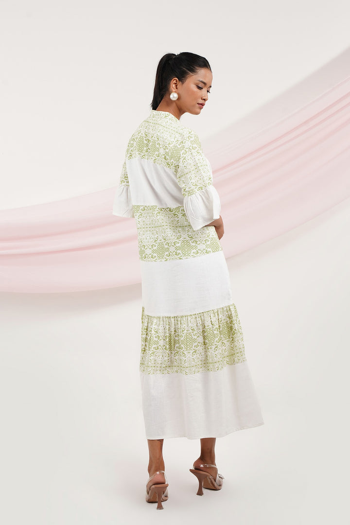 High Tea Dress- Green Lace