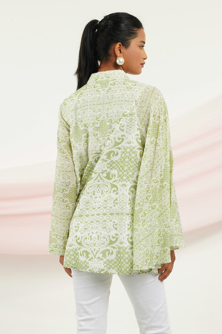 Roothi Top- Green Lace