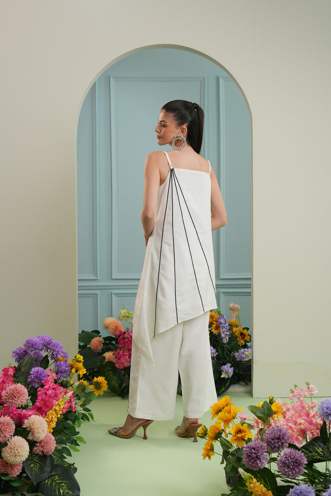 Tapas pants - white and black