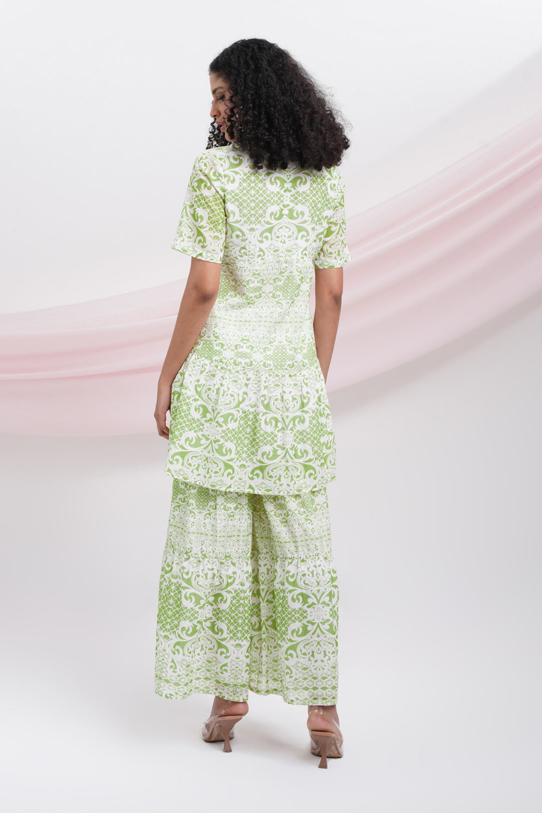 Moving On Top-Green Lace