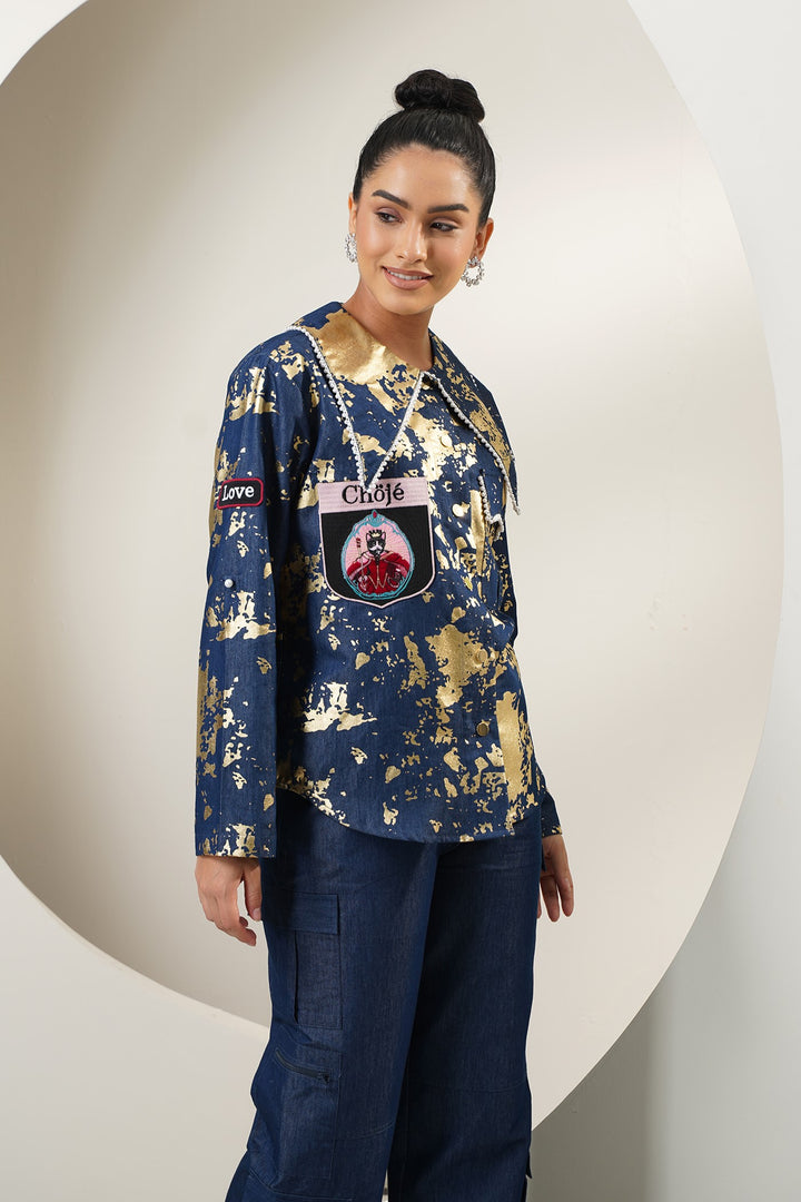 Pingola Shirt- Navy Blue