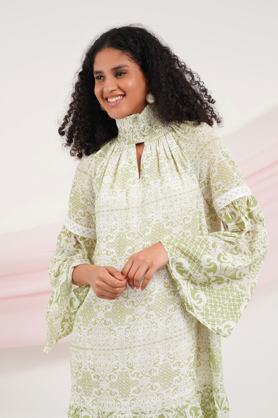 Curizio Dress - Green Lace