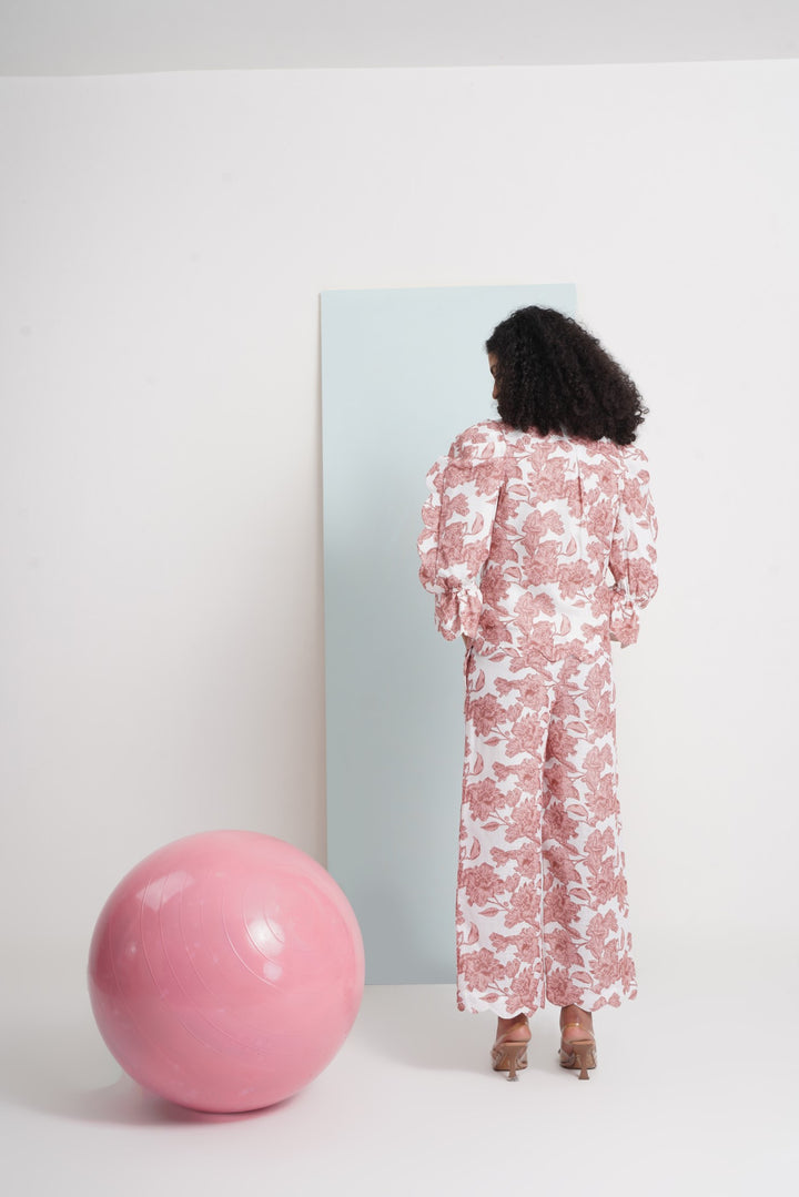 Yours Truly Top-Brown Floral