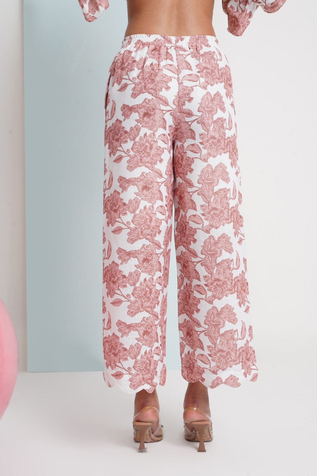 Yours Truly Pants-Brown Floral