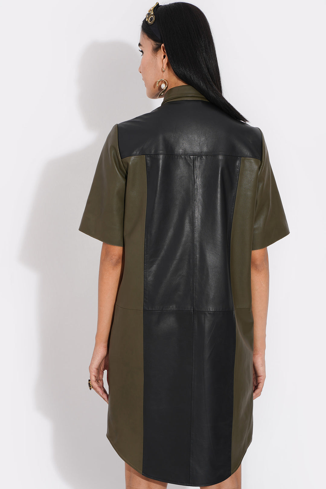 Lolly Dress- Black And Olive