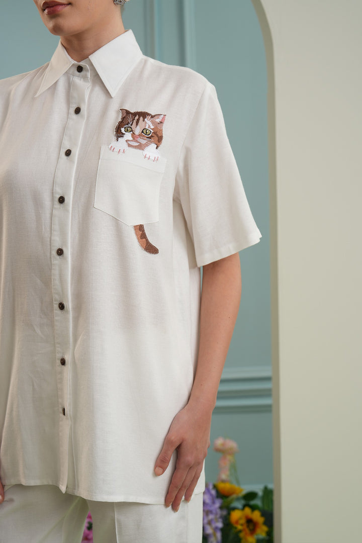 Parque top-white long