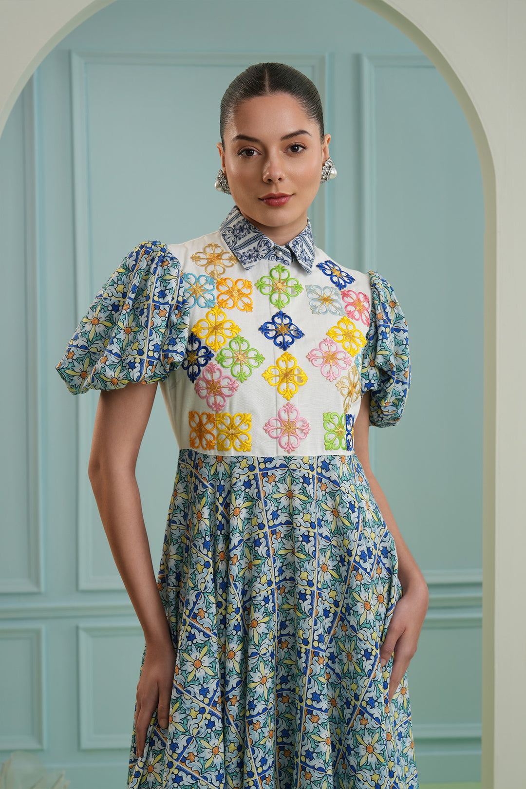 Golden mile dress - mosaic