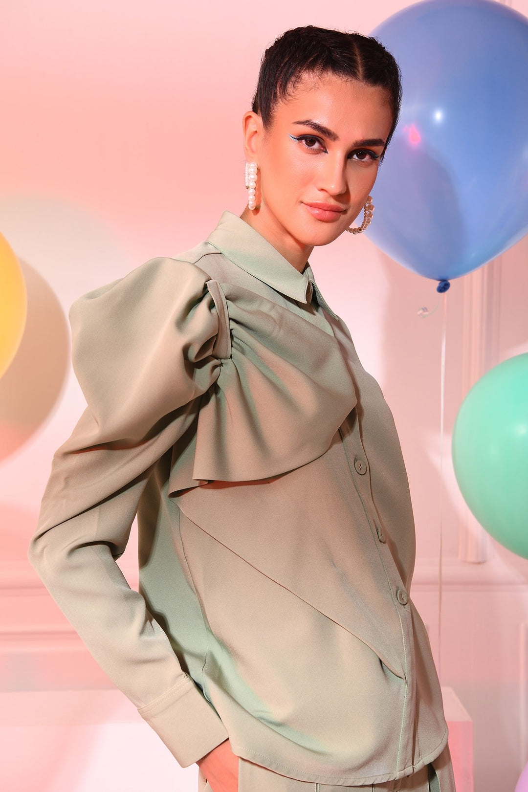 Eveline Top-  Pistachio